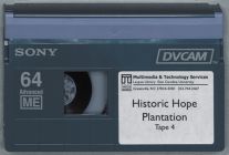 Historic Hope Plantation tape 4